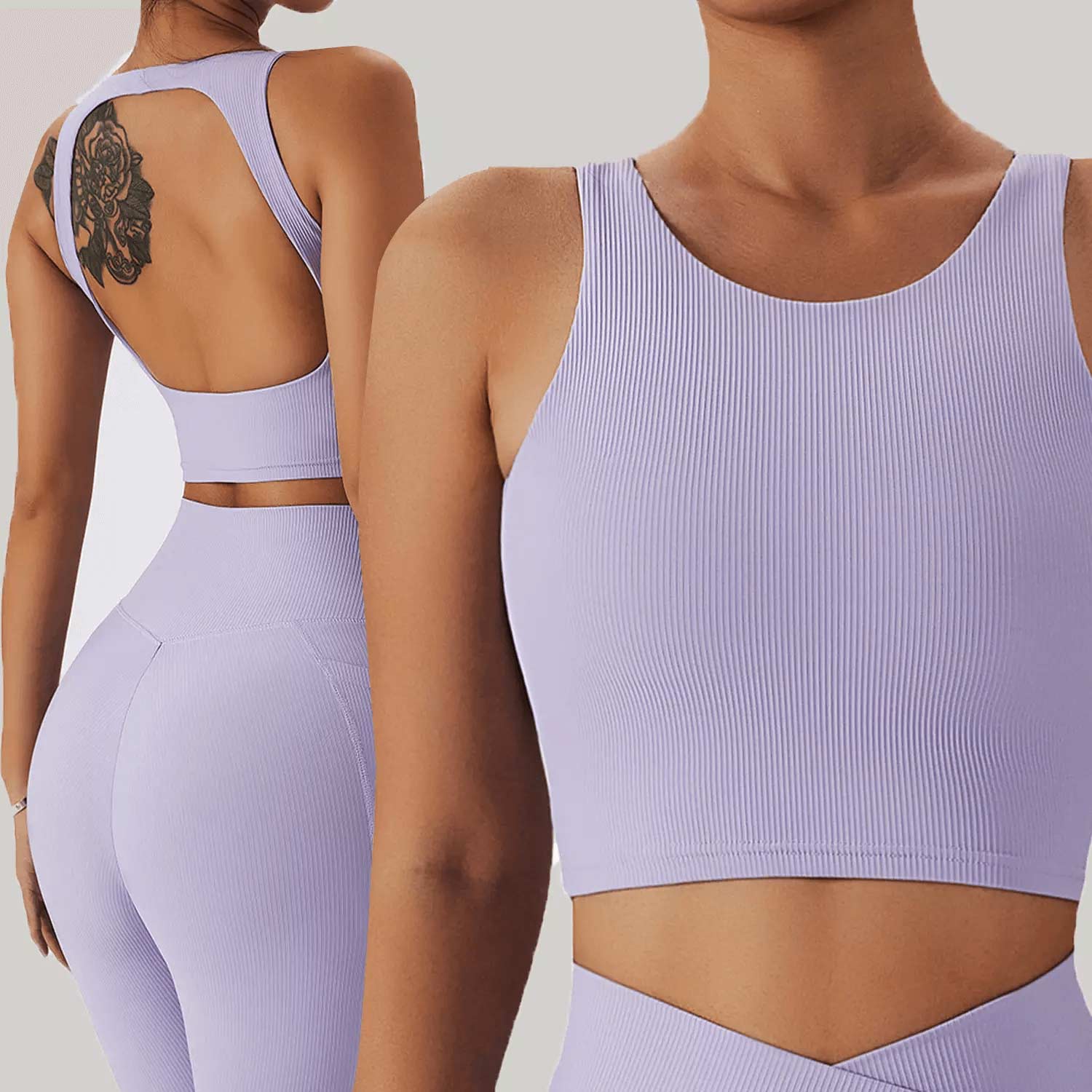 2023, ropa deportiva personalizada para entrenamiento, ropa deportiva de cintura alta para gimnasio, conjunto de ropa de Yoga de 2 piezas de nailon sin costuras para mujer