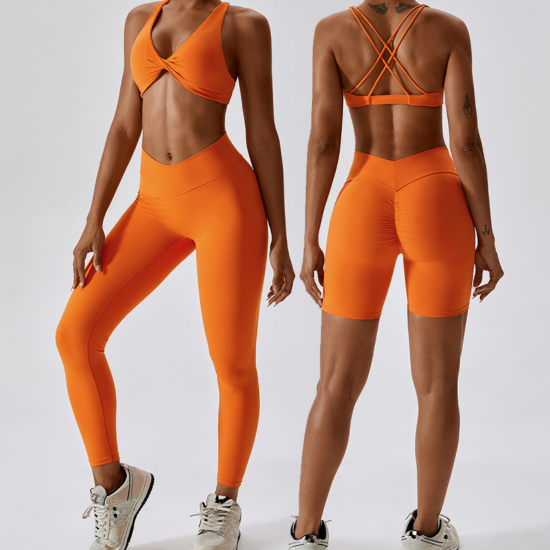 2023, ropa deportiva personalizada para entrenamiento, ropa deportiva de cintura alta para gimnasio, conjunto de ropa de Yoga de 2 piezas de nailon sin costuras para mujer